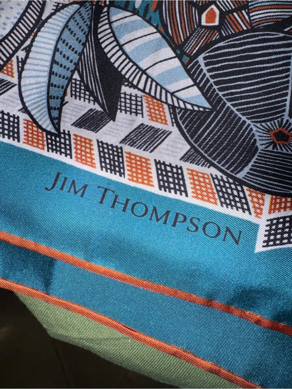 Jim Thompson Botanical Print Silk Scarf